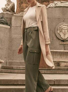 Trenchcoat Naf Naf Sara in Beige für Frauen