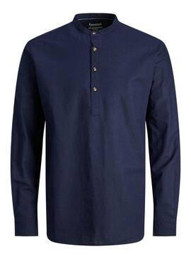 Gib mir nur die deutsche Übersetzung davon: Hemd Jack and Jones Sommer Marineblau Für Männer