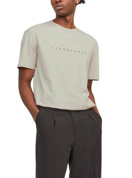 T-Shirt Jack and Jones in Beige für Herren