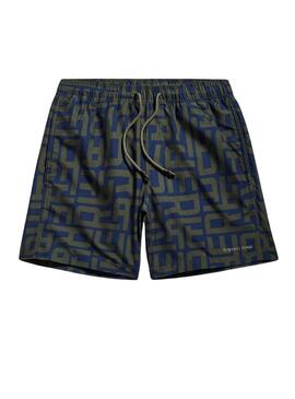 Badehose G-Star Dirik Letter Allover Print für Herren