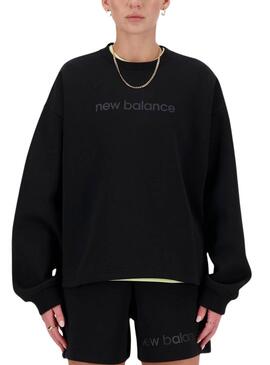 Sweatshirt New Balance Hyper Density Schwarz für Frauen