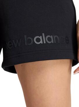 Kurze New Balance Dichte Schwarz für Damen