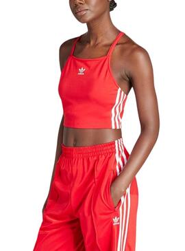 Top Adidas Streifen Rot für Damen