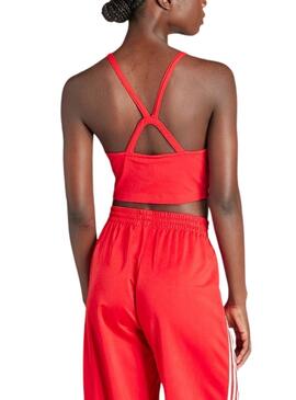 Top Adidas Streifen Rot für Damen