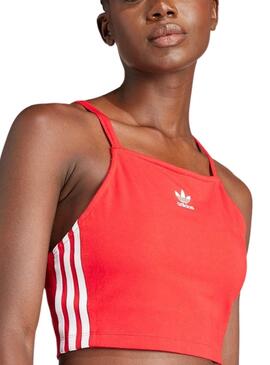 Top Adidas Streifen Rot für Damen