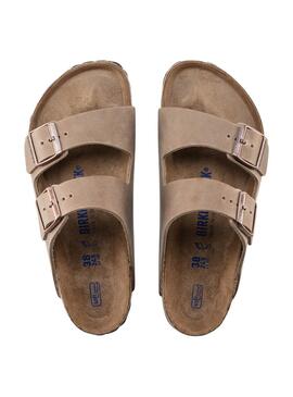 Sandalen Birkenstock Arizona geölt in Toast für Frauen