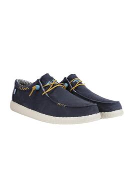 Schuhe Walkin Pitas Wallabi Windover marineblau für Herren.