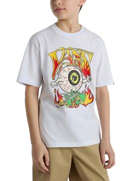 T-shirt Vans Eyeballie Weiß für Jungen.