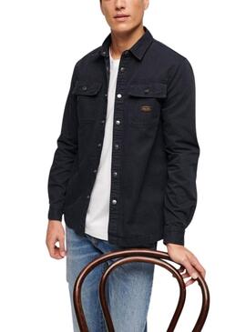  Hemdjacke Superdry Workwear  Marineblau für Herren