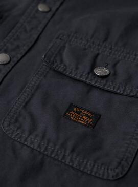  Hemdjacke Superdry Workwear  Marineblau für Herren