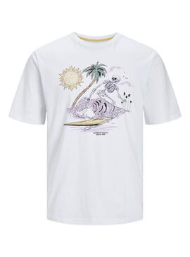 T-Shirt Jack and Jones Zion Weiß für Herren