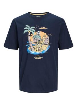 T-Shirt Jack and Jones Zion Marine für Herren