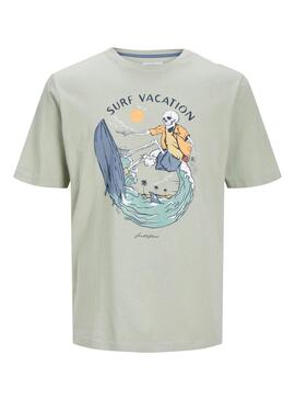 T-Shirt Jack and Jones Zion Türkis für Männer