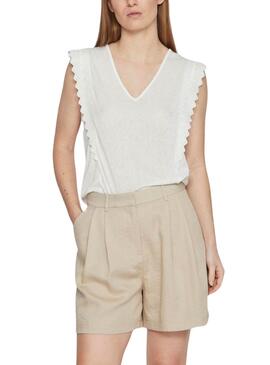 T-shirt Vila Vimosa beige für Damen