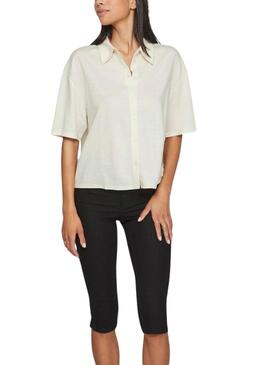 Bluse Vila Vicarmena Beige für Frauen
