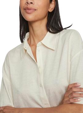 Bluse Vila Vicarmena Beige für Frauen