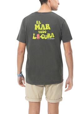 T-Shirt  El Pulpo Relief Grau für Herren