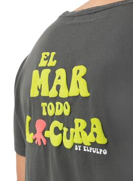 T-Shirt  El Pulpo Relief Grau für Herren