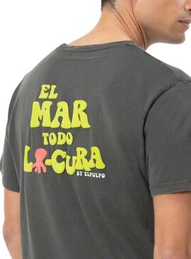 T-Shirt  El Pulpo Relief Grau für Herren