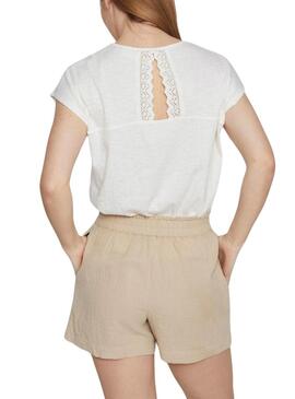 Top Vila Visyma Beige für Frauen