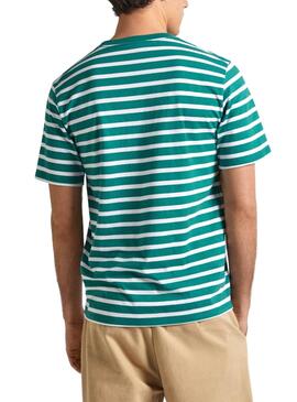  T-Shirt Pepe Jeans Striped Eggo Grün