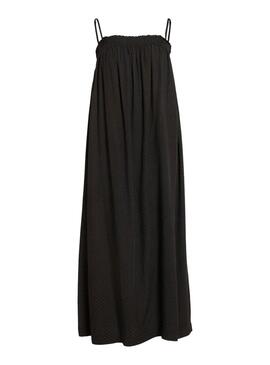 Kleid Vila Vikvinne Midi Schwarz für Damen