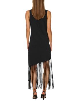 Kleid Only Zinna Fransen Schwarz für Damen