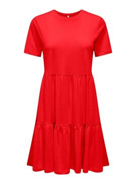 Kleid Only May Peplum Rot für Frauen