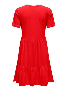 Kleid Only May Peplum Rot für Frauen