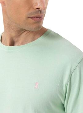 T-Shirt Der Gewaschene   El Pulpo Grünes Logo Für Männer
