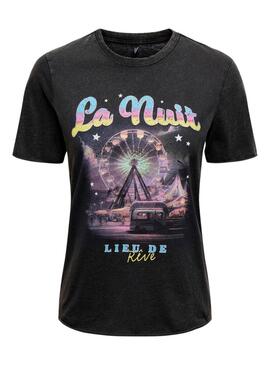 T-Shirt Only Lucy Nuit Schwarz für Frauen