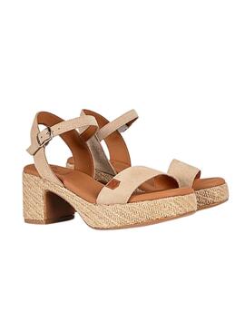 Sandalen Popa Beliche Wildleder Beige für Frauen