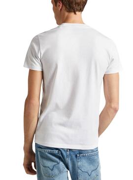 T-Shirt Pepe Jeans Count Weiß für Herren
