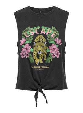 T-Shirt Only Lucy Knot Eagle Schwarz für Damen