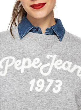 Sweatshirt Pepe Jeans Nanete Grau Für Damen