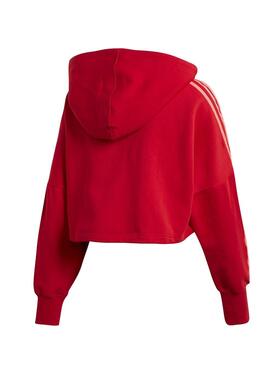 Sweatshirt Adidas Cropped Hood Rot Für Damen
