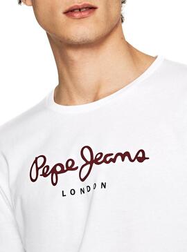 T-Shirt Pepe Jeans Eggo Long Weiß Für Herren