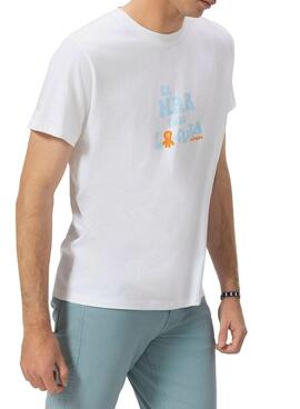 T-shirt El Pulpo Das Meer Heilt Alles weiß für Herren