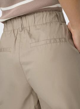 Bermuda  Only  Zora mittelhohe Shorts in Toastfarben für Frauen.