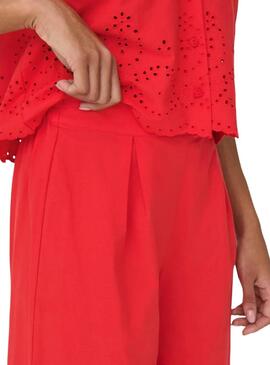 Hose Only Roxanne Culotte in Rot für Frauen