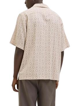 Hemd Jack and Jones Vicent beige für Männer