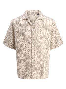Hemd Jack and Jones Vicent beige für Männer