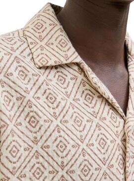 Hemd Jack and Jones Vicent beige für Männer
