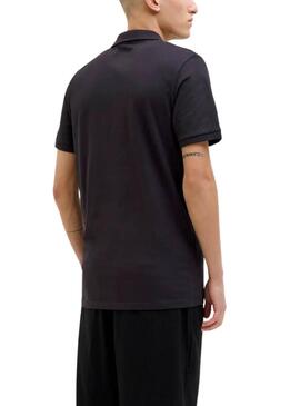 Polo Jack and Jones Schwarzes Jersey für Herren.