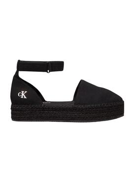 Espadrilles Calvin Klein mit schwarzer Plateausohle für Damen.
