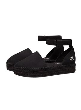 Espadrilles Calvin Klein mit schwarzer Plateausohle für Damen.