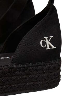 Espadrilles Calvin Klein mit schwarzer Plateausohle für Damen.