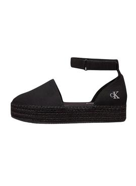 Espadrilles Calvin Klein mit schwarzer Plateausohle für Damen.
