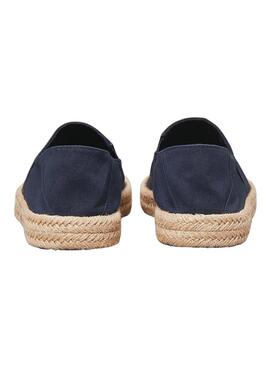 Espadrilles Calvin Klein aus marineblauer Leinwand für Männer.
