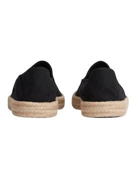 Espadrilles Calvin Klein aus schwarzem Leinen für Männer